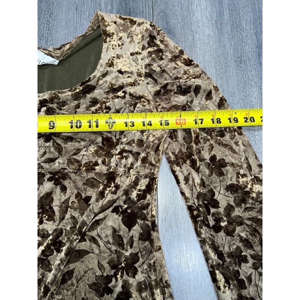 YouniQue womens Faux Velvet Dress Brown Small A005862 - Picture 4 of 7